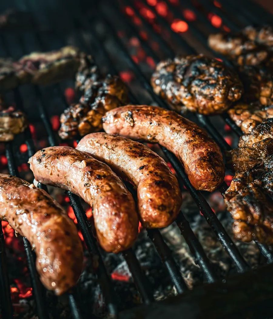Meat on a barbecue grill